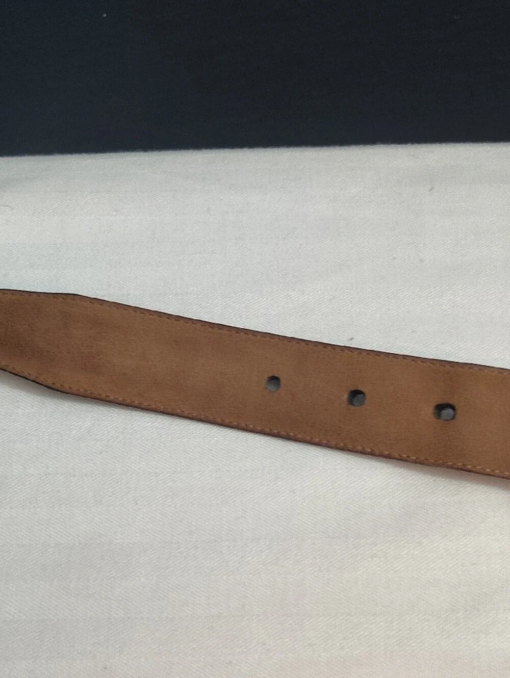 Tommy Hilfiger Brown Leather Men’s Belt with Flag Accent